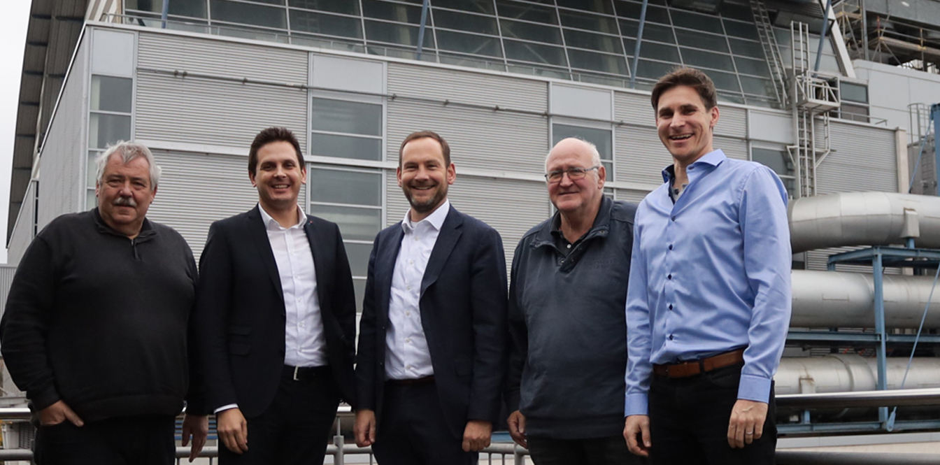 Auf dem Foto:  Lutz Moeller, Timo Schisanowski, MdB, Markus Monßen-Wackerbeck, Günter Stricker und Nino Heidenreich