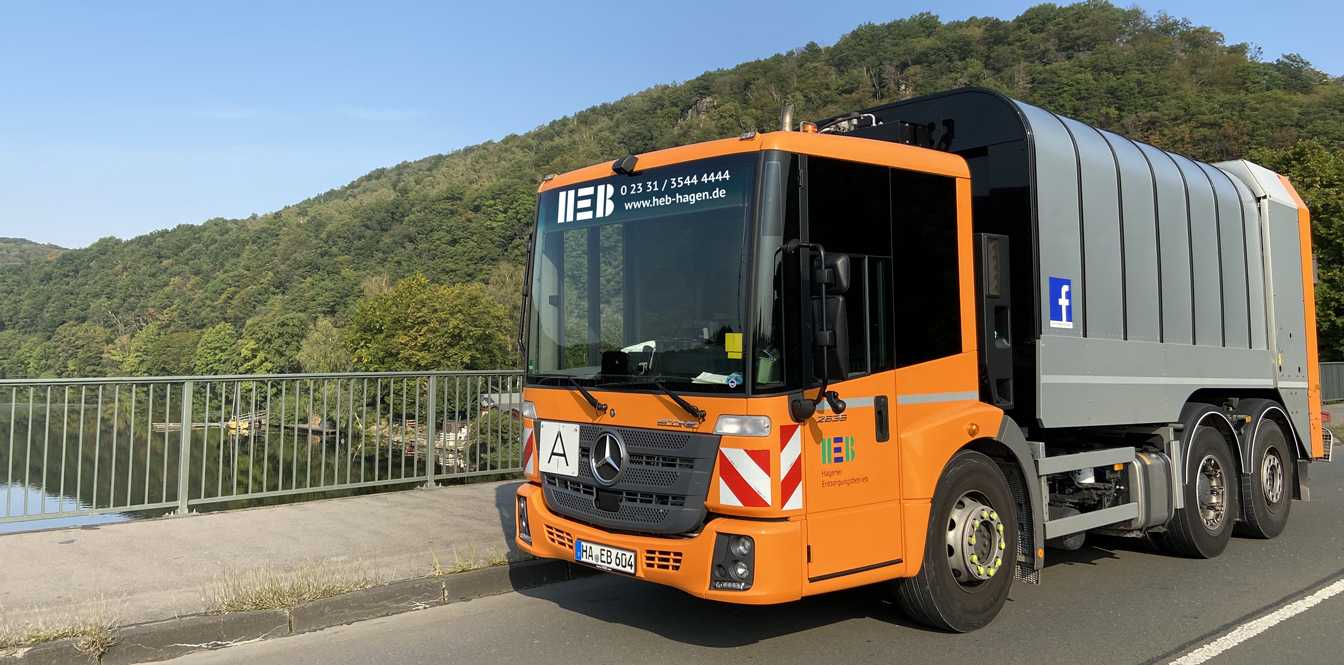 Müllwagen des Hagener Entsorgungsbetriebes